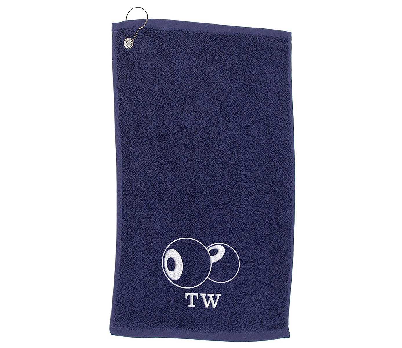 Personalised Lawn Bowls Towel – Embroidery and Clip 100% Ringspun Cotton Lawn Bowls Accessories - Dad Lawn Bowls Gift - Fathers Day Lawn Bowls Gift