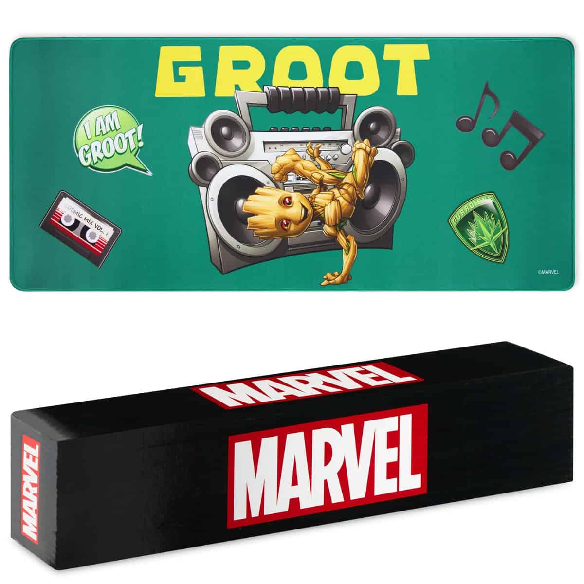 Marvel Avengers Desk Mat Large Mouse Mat 80 x 36 cm Desk Protector Mat PC Laptop Keyboard Groot Spiderman Gifts (Green I am Groot)