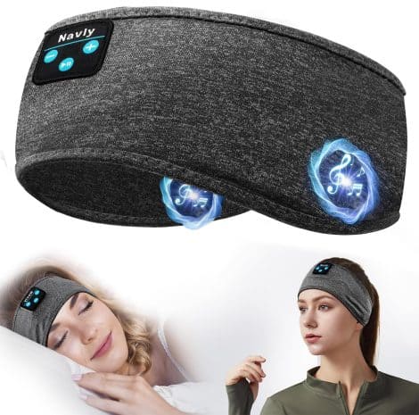 Cozy Band Sleep Headphones – Stylish Bluetooth headband perfect for side sleepers, an ideal gift for both genders.