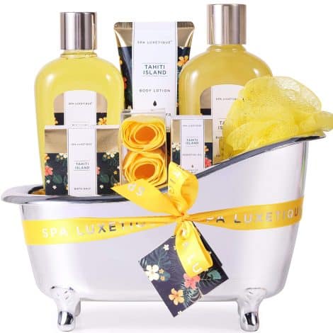 Luxetique Spa Gift Set for Women – 8pcs Island Bath Sets with Essential Oil, Body Lotion, and Bath Bombs. Perfect for Mum’s Birthday and Christmas.