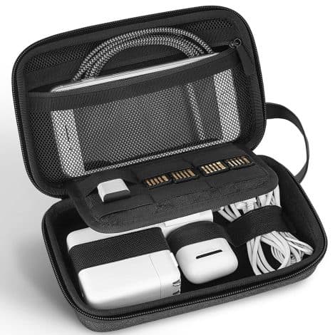 JETech Travel Organizer: Compact and convenient storage bag for MacBook chargers, cables, earphones, and more.