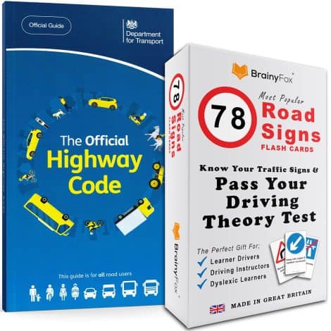 Official UK Driving Theory Test Kit: Highway Code Book 2024 UK + 78 Flash Cards. Perfect for teenagers aged 15-18. Great Christmas gifts!