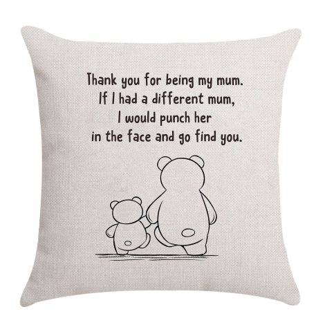 “Thank you for being my mum” Cushion Cover: Aocaso’s special gift for British mums from their children.