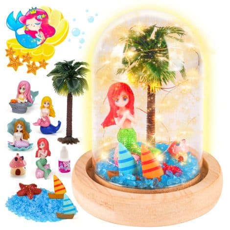 Crafty Kids Mermaid Light-Up DIY Kit: Perfect birthday gift for 5-11-year-old boys and girls.