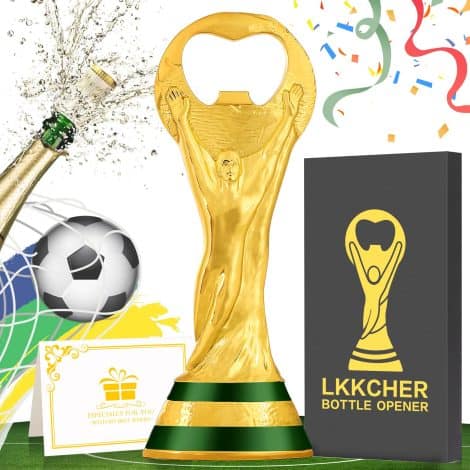 LKKCHER Football Trophy Beer Opener – The perfect beer gift for football enthusiasts, ideal for birthdays and Christmas.