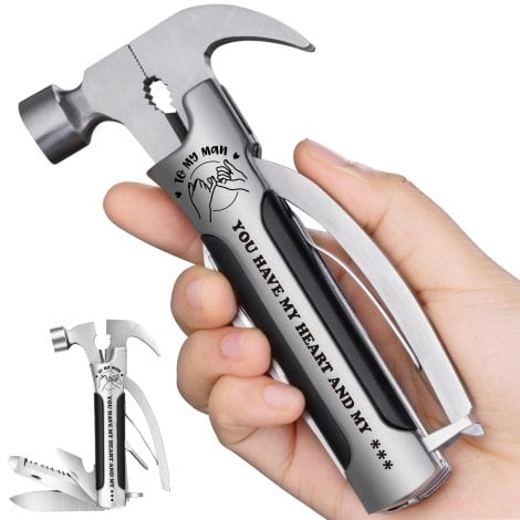 12-in-1 Mini Hammer – Handy and Cool Gadgets for Him, Ideal Birthday or Christmas presents.