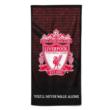 Liverpool Football Club Emblem Beach Towel made of 100% cotton, ideal for swimming or bathing. Perfect Liverpool gift for all. Measurement: 70 x 140 cm.