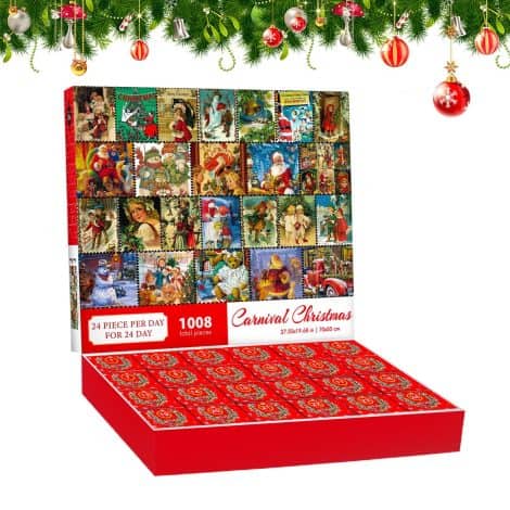 2023 Christmas Puzzle Advent Calendar – 1008-Piece Puzzle, Delightful Countdown and Festive Surprise Gifts for All.