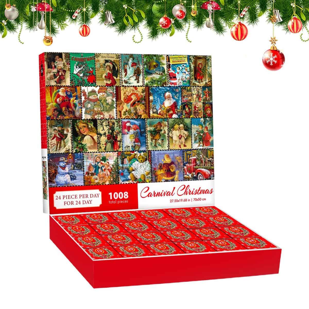 Christmas Advent Calendar 2023 - Christmas Advent Calendar Puzzle 1008Pcs, Advent Calendar,Surprise Christmas Countdown Calendars,Christmas Gifts For Women Men Kids