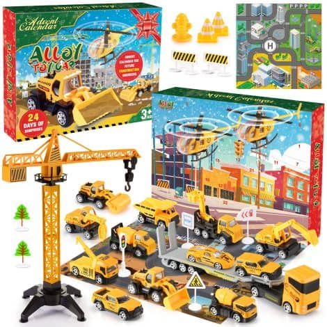 MDINGTD Kids Advent Calendar 2023: Play Vehicles for Boys 2-7 Years. Christmas Calendar with Toy Cars. Perfect Gift.