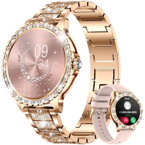 LIGE Smart Watch designed for ladies with Bluetooth call, fitness tracking, and health monitoring features.