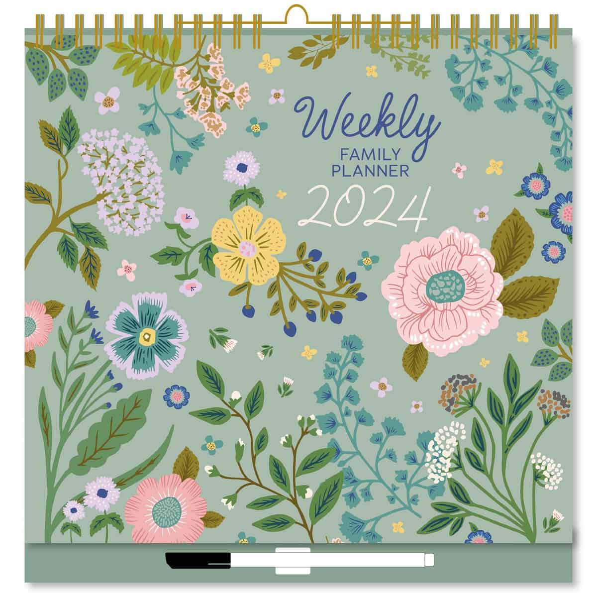 TGSC | 2024 Weekly Family Planner Calendar | FSC Paper Large Grid Design | Ideal for Daily Events, Birthdays & Notes | Perfect Family Weekly Planner | Calendar 2024 UK Edition