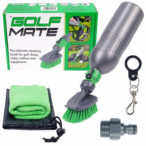 Golf Buddy – All-in-One Cleaning Set for Golf Equipment and Outdoor Gear – Effortless, Garden Hose Friendly – Sturdy 500ml Bottle, Waterproof Pouch & Microfiber Towel