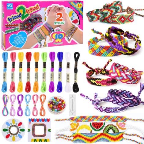 modacraft Friendship Bracelet Maker – A fun DIY craft kit for girls aged 8-14, perfect for birthday gifts.