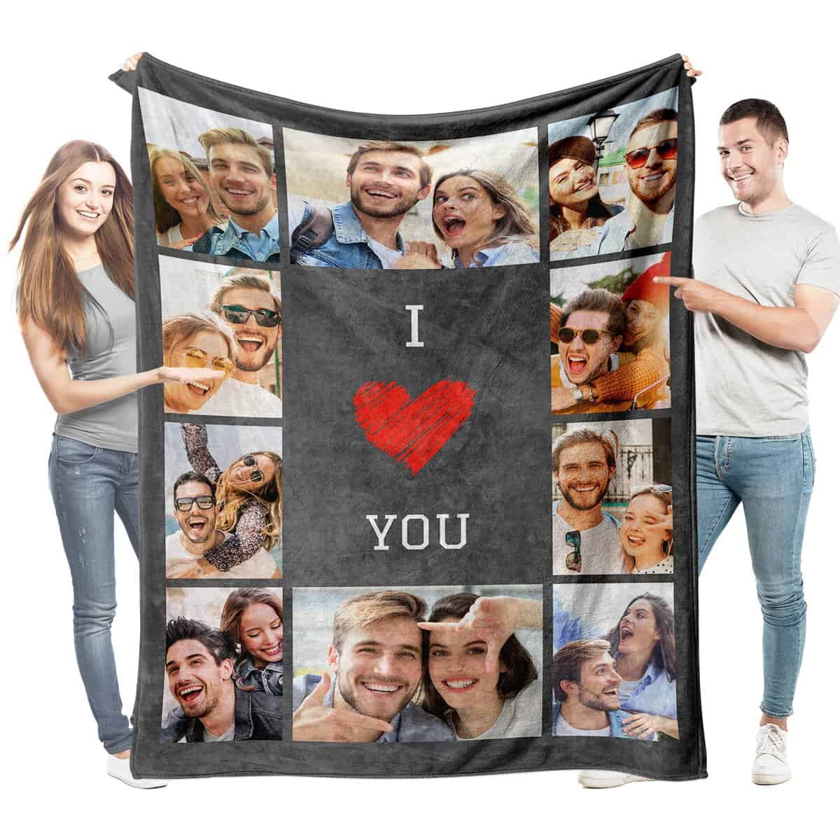 Easycosy Couple Gifts Personalised Blankets For Birthday Personalised Photo Gifts For Girlfriend Her Him Anniversary Christmas 76×100cm