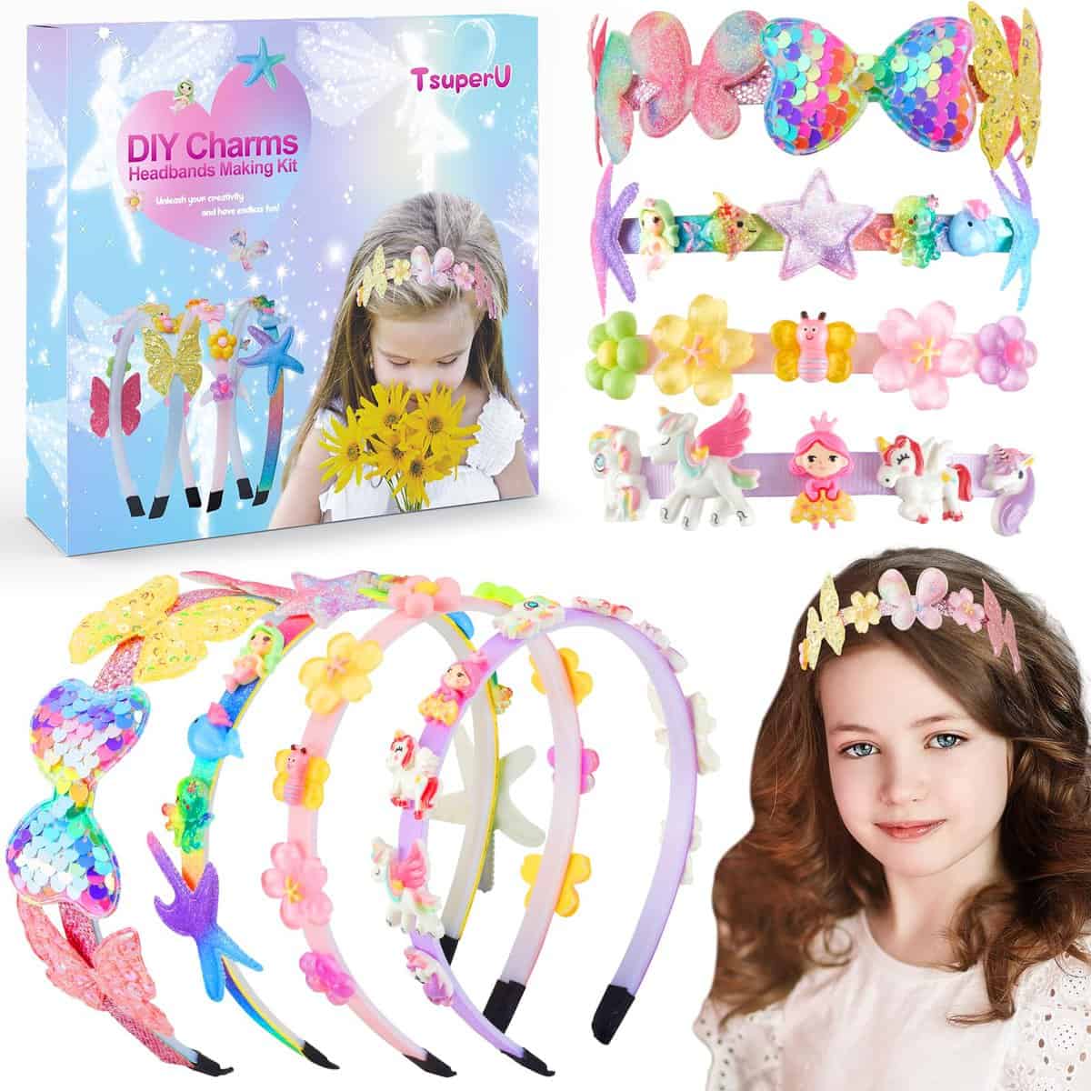 Girls Gifts Craft Kits for Kids Toys - Gifts for Girls Toys Age 6-12 Years Old Hair Accessories, Funny Gifts Christmas Ideas Arts and Crafts Girls Birthday Presents Advent Calendar Stocking Fillers