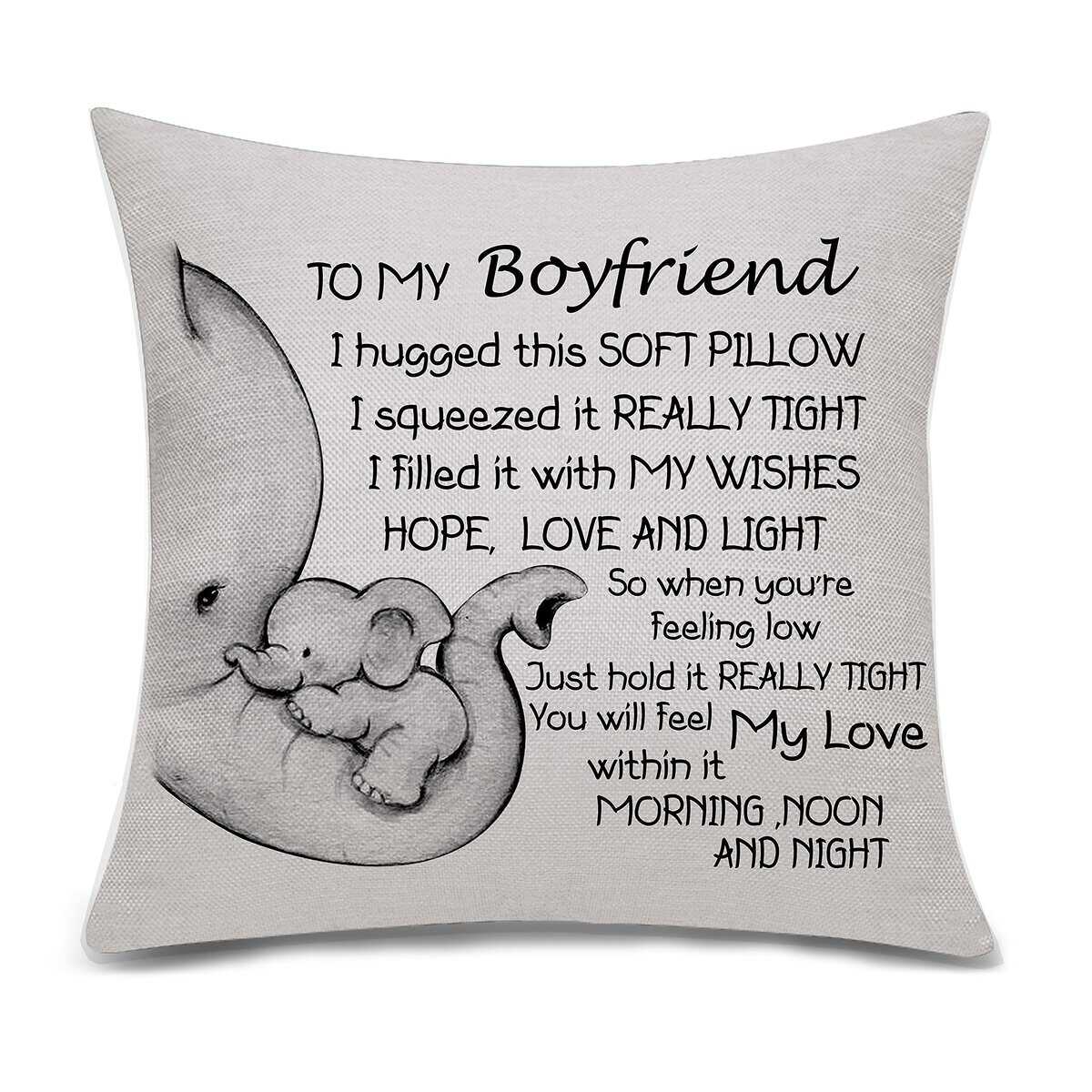 Bacmaxom Boyfriend Gifts from Girlfriend Cushion Cover Throw Pillow Cover for Boyfriend Birthday Gifts Valentine's Day Gifts (boyfriend)