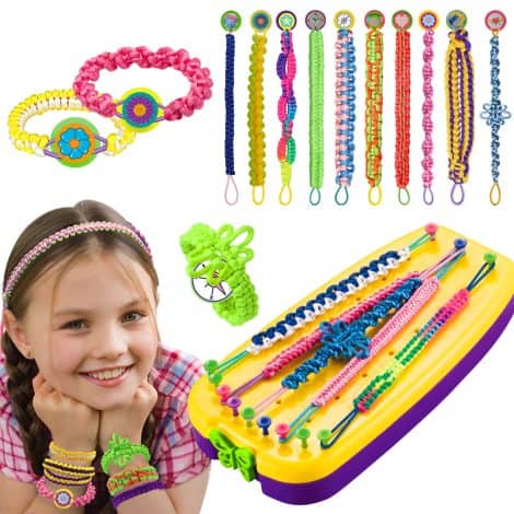 DIY Friendship Bracelet Kit: The Perfect Gift for Girls, Ages 7-12, to Make Handcrafted Bracelets. Ideal for Parties and Birthdays.