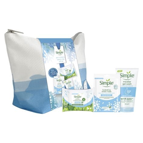 Gift the Simple Skin Hydration Beauty Collection, a bag of nourishing delights to hydrate and rejuvenate.