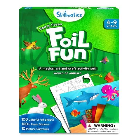 Art and Craft Activity Set – Create cool foil animal art without any mess! Perfect for kids.