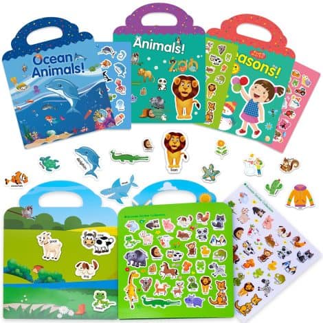 Jocossol’s Interactive Sticker Book – A Fun Learning Toy for 2-4 Year Olds, Perfect Birthday Gift!