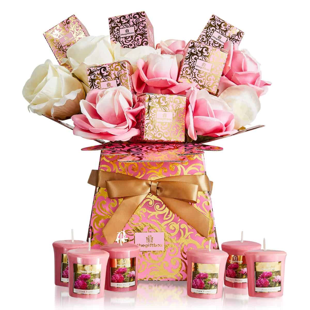 the gift box Candle Bouquet Gifts For Women Gifts for Mum Ladies Luxury Gifts for Birthday (Sparklerose)