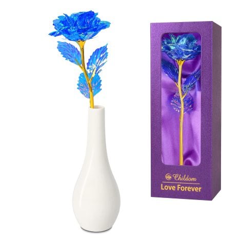 Luxury Blue Rose Gift Set: Perfect for women, mums, Valentine’s, Thanksgiving, Christmas, birthdays, and anniversaries.