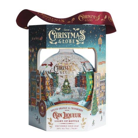 Gravity Drinks – Festive Spiced Gin Liqueur – Christmas Snow Globe, lights up – 70cl bottle.