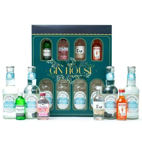 “Perfect Gin and Tonic Gift Set” – 4 different gins (Gordons Pink, Edinburgh, Tanqueray, Beefeater Blood Orange) with Fentimans mixers, great for birthdays and Christmas gifts for both women and men.