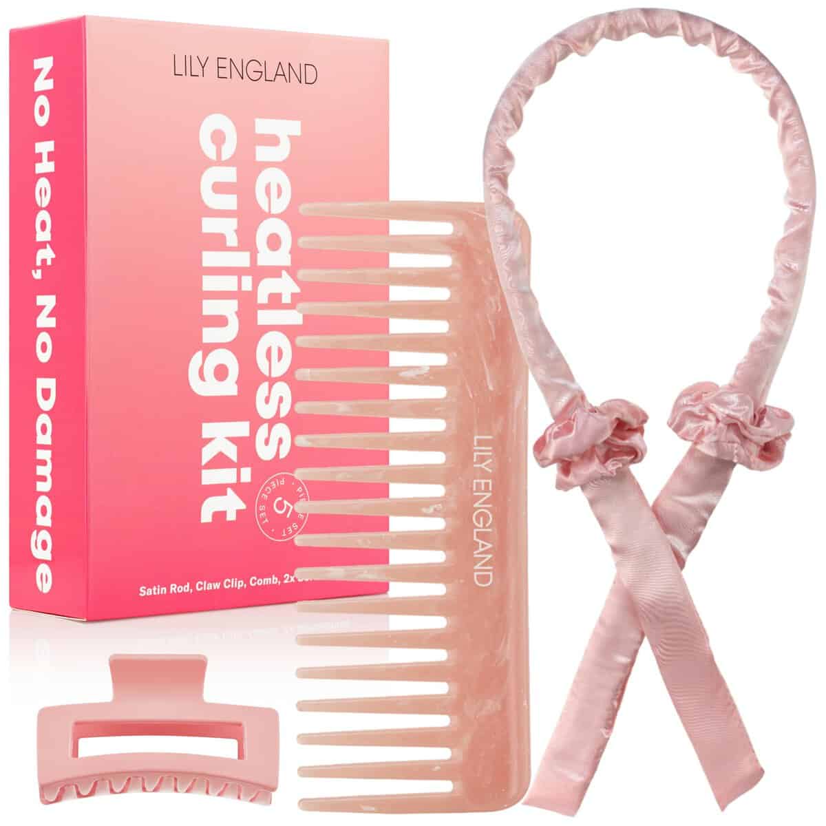 Lily England Heatless Curlers Gift Set, Heatless Hair Curler Headband, Heatless Curls for Long Hair & Short Hair, No Heat Curlers for Overnight Heatless Curls - Perfect Stocking Fillers for Teen Girls