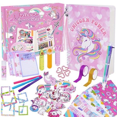 Gifts for girls aged 4-12: Unicorn Scrapbook Kit, Frozen Toys, Dirls Diary Stationery Set. Perfect presents!