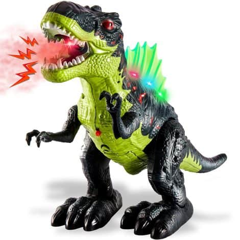 “Dino Fun Set for Boys – Includes Walking T-Rex, Spray, and Sound Effects – Ideal Educational Gift!”