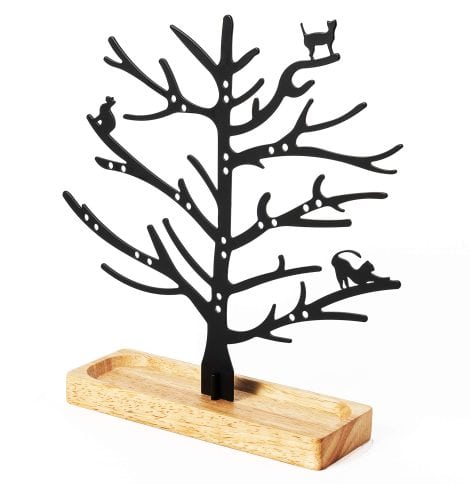 ZAC HOME Cat Kitty Jewellery Stand: Ideal for cat enthusiasts and a thoughtful gift for mums, ladies, and girls.