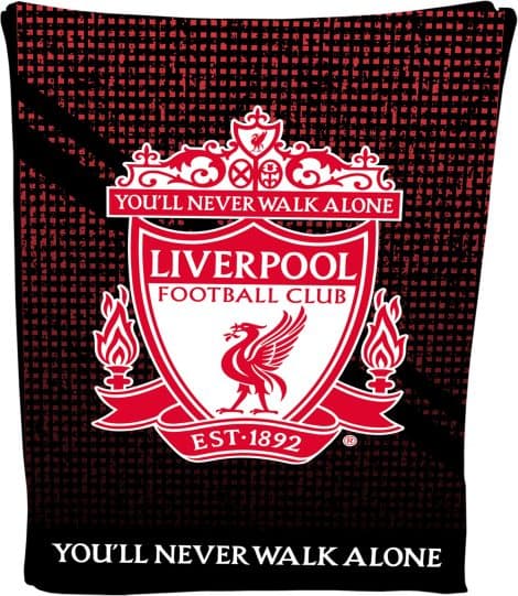 Liverpool Football Crest Fleece Throw: Soft, warm, and perfect for football fans – ideal for men, kids, and teens.