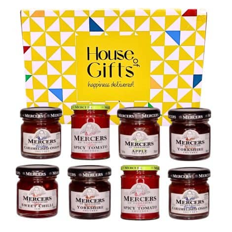 Gourmet Cheeseboard Chutney Hamper: Treat yourself or a cheese lover with this irresistible gift set of 8 distinct pates.