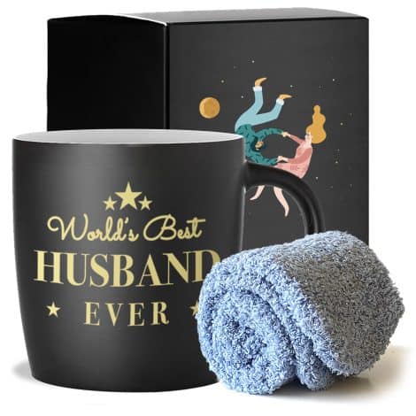 The Ultimate Husband Mug and Socks Gift Set – Perfect for Birthdays, Anniversaries, or Holidays.