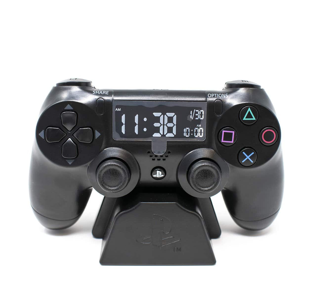 Paladone Playstation Controller Alarm Clock, Officially Licensed Merchandise, Breakdown Plastic, Black