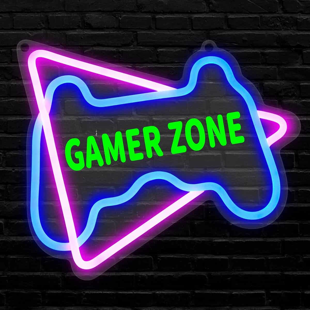 Gamer Zone Neon Sign, YuanDian Game Controller LED Neon Lights for Game Room Wall Decor, Gift Ideas for Boys Gamers Nephew Men Teen Son Grandson