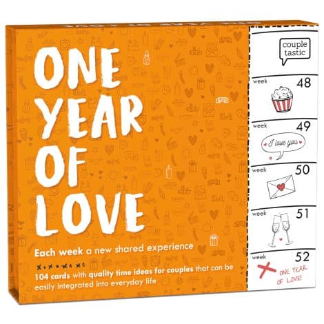 Weekly Quality Time Couple Game – The Ideal Couple Gift for Wife’s Birthday, Boyfriends, Girlfriends – A Special “I Love You” Gift for Him.