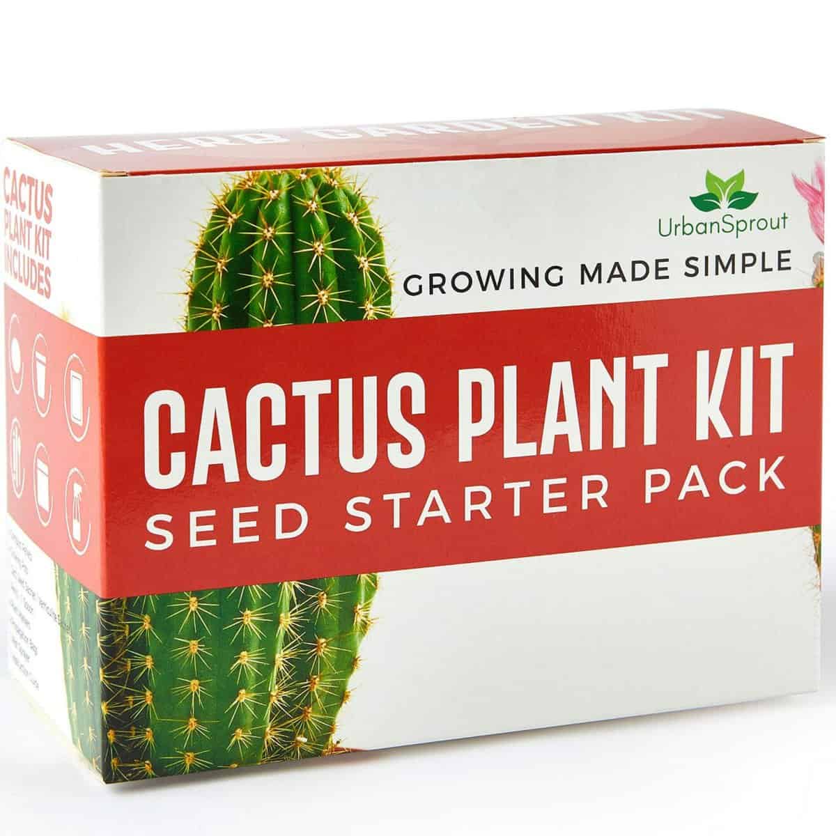 Cactus Kit - Grow Your Own Cacti Plants Indoors - Unusual Gardening Gift - Cactus Seeds, Pots, Soil - Perfect for Gifts - Easy to Use with Step by Step Guide - Cactus Kit