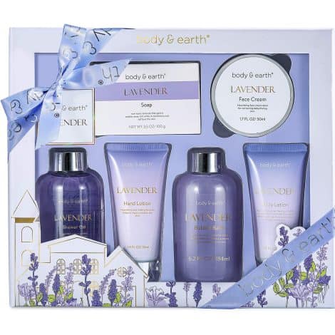 Luxury Lavender Pamper Set: 6pcs Bath Spa Gift, Perfect for Birthdays, Christmas, or a special treat.