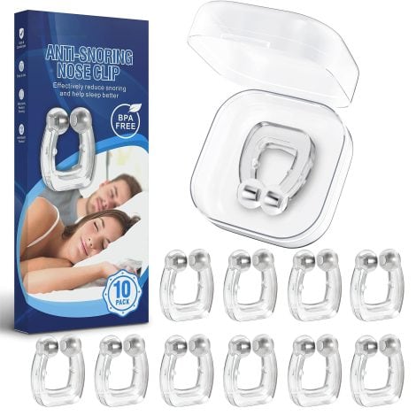 “Annsky Snore Stopper, Snoring Aid for a Peaceful Sleep, Magnetic Nose Clip, 10-Pack, UK”