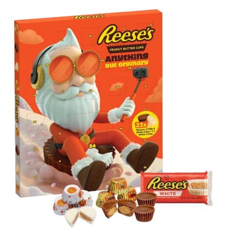 Reese’s Peanut Butter Advent Calendar 2023 – White & Milk Chocolate Cups. Ideal for kids’ Secret Santa.