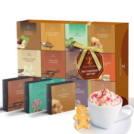 Luxury Hot Chocolate Gift Set: Indulge in a Variety Pack of 12 Flavoured Hot Chocolate – Ideal for Birthdays!