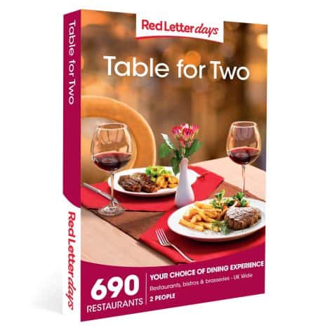 Table for Two Gift Voucher – Explore 690 dining out experiences specially designed for couples!