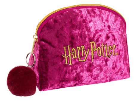 “Harry Potter Cosmetic Bag: Perfect for Women and Girls, Double-Sided Velvet Toiletries Bag, Ideal Travel Gift.”