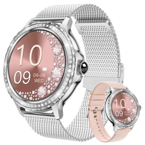 BOCLOUD Women’s Smart Watch: Monitor health, stay connected and track activities with this sleek IP68 fitness tracker.