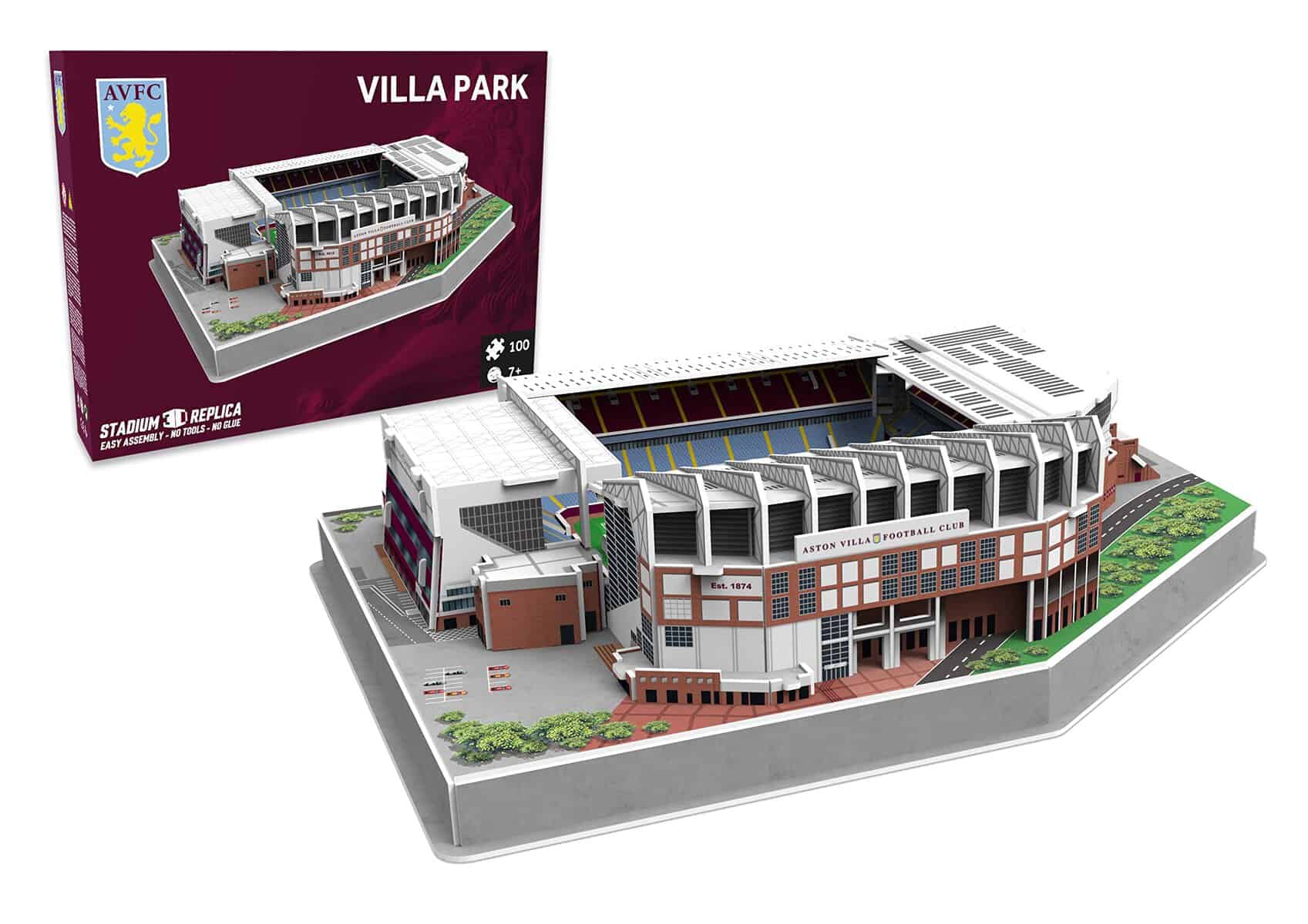 Pro Lion 3D Jigsaw Puzzle of Villa Park Stadium - 116 Pieces | Home of Aston Villa Football Club | Premier League FC Football Gifts for Boys, Men & Kids Aged 8 & Up | Games for Creative Fans