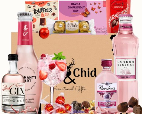 The Ultimate Pink Gin Hamper for Her: A delightful combination of gin, chocolates, and a perfect birthday treat.