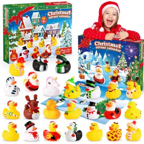 2023 Gralal Advent Calendar with Rubber Duck Bath Toys. Exciting 24-day countdown to Christmas for kids! Perfect Xmas gifts.